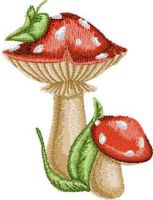 Amanita mushroom embroidery design