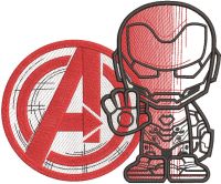 Avengers Iron man art embroidery design