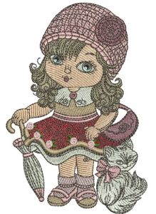 Young fashion-monger embroidery design