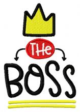 The boss embroidery design