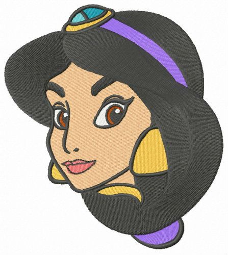Princess Jasmine machine embroidery design
