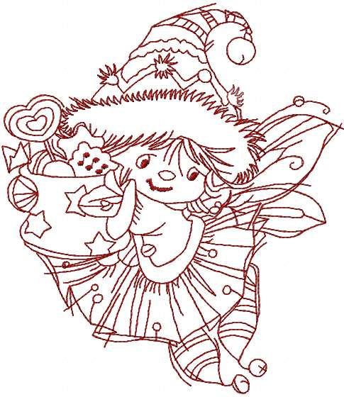 Little cute Сhristmas angel embroidery design