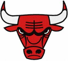 Chicago bulls logo 2 embroidery design