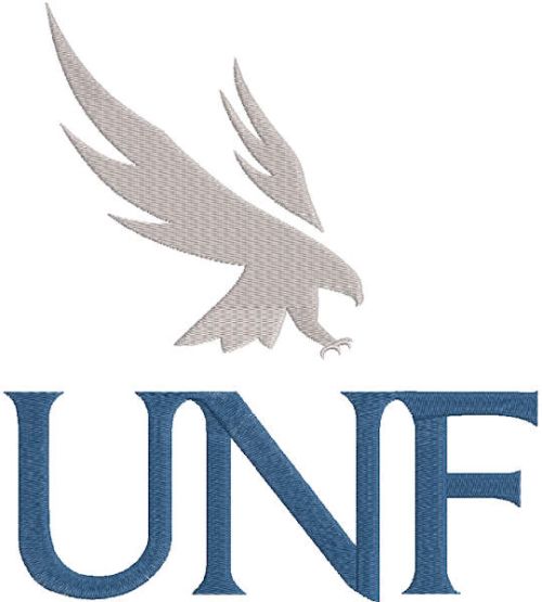 University of North Florida alternative logo embroidery design