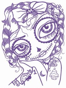 I'm sad and I love tattooes embroidery design