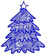 Christmas tree 2 embroidery design