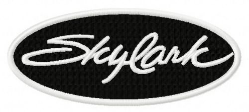 Skylark logo machine embroidery design