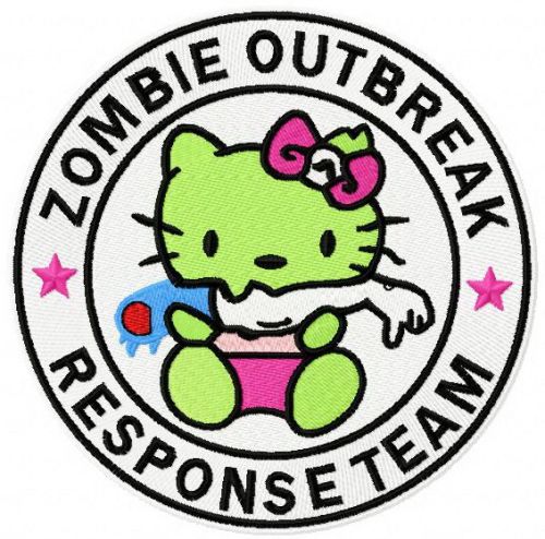 Hello Kitty zombie outbreak response team 2 machine embroidery design