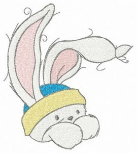 Baby bunny embroidery design
