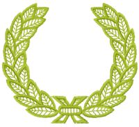 Laurel wreath embroidery design