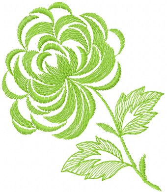 elegant flower free embroidery