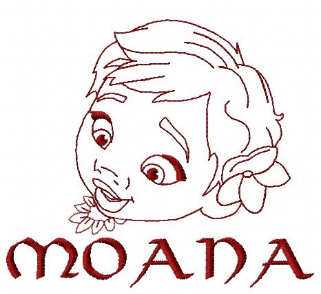Moana 4 machine embroidery design
