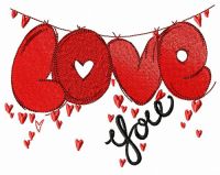 Garland for girlfriend embroidery design