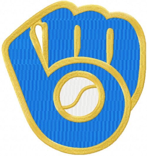 Milwaukee Brewers Partial Logo machine embroidery design for baseball uniform