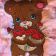 Cute Teddy bear embroidery design