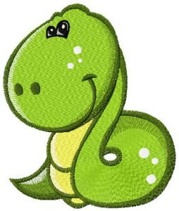 Tiny snake embroidery design