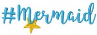 Hashtag mermaid free embroidery design