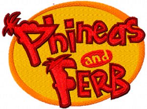 Phineas and Ferb Logo embroidery design