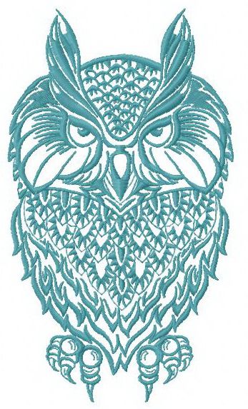 Wise owl 3 machine embroidery design