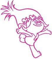 Princess Poppy happy embroidery design