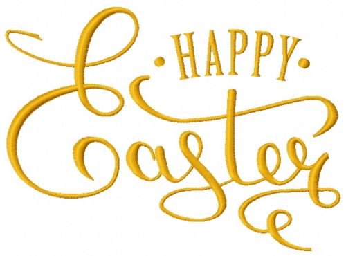 Happy Easter 6 machine embroidery design