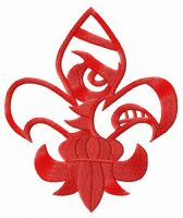 Louisville Cardinals Fleur-de-lis logo embroidery design