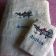 White bath towels embroidered with plane Dusty design