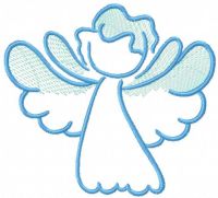 Blue night angel free embroidery design