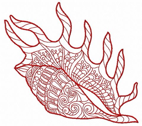 Sea shell 10 machine embroidery design