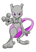 Mewtwo embroidery design