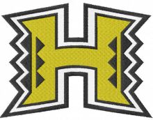 University Of Hawaii embroidery design
