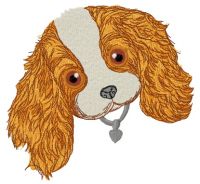 Cocker Spaniel head embroidery design