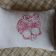 Small white pillowcase with Monster High sketch logo design embroidered