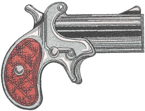 Old gun embroidery design