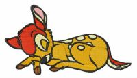 Sleeping Bambi embroidery design