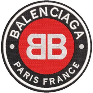 Balenciaga paris france logo embroidery design