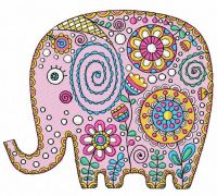 Elephant 3 embroidery design