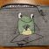 embroidered small bag with little frog design