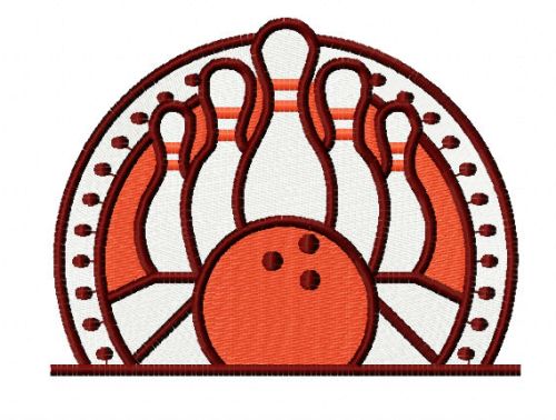 Bowling 2 machine embroidery design