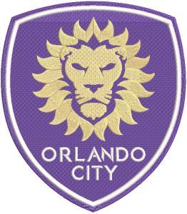 Orlando City logo embroidery design