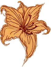 Flower Lilia embroidery design