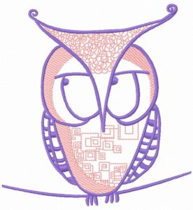 Bizarre owl 4 embroidery design