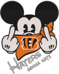 Cincinnati Bengals Haters gonna hate embroidery design