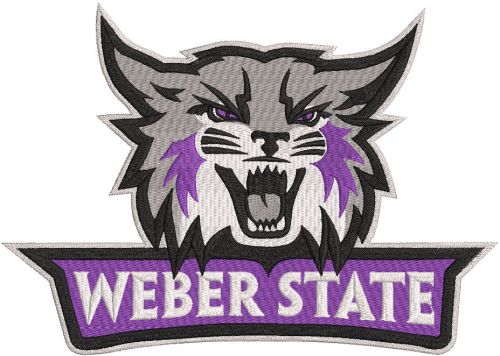Weber State Wildcats Primary Logo embroidery design