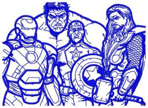 Avengers embroidery design