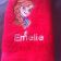 Embroidered bath towel with Frozen princess