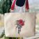 Stylish bag with girl embroidery design