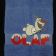 Olaf embroidered on blue towel