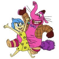 Joy and Bing Bong embroidery design