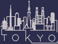 Tokyo line art embroidery design